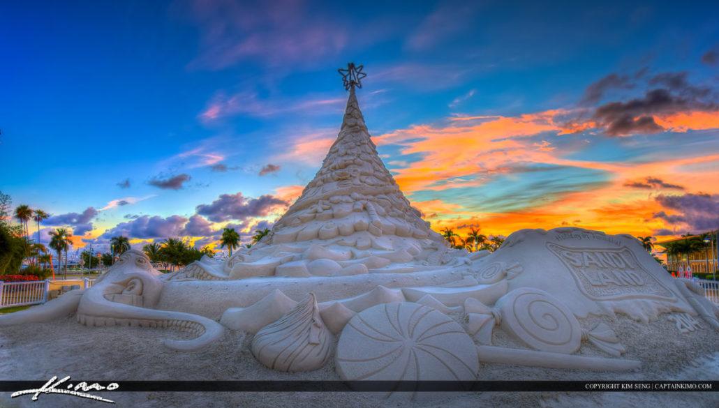 Christmas Sand Tree West Palm Beach Florida photo